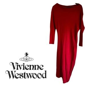 Vivenne Westwood Women’s Long Sleeve Red Dress - Size XL